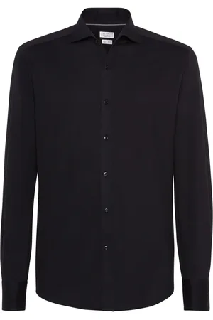 Brunello Cucinelli Skjorte med spread-krave