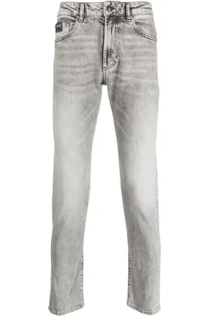 VERSACE Jeans med lige ben og whiskering-effekt