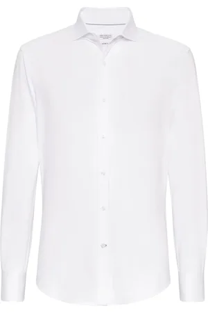 Brunello Cucinelli Skjorte med spread-krave