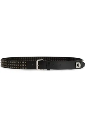 Dsquared2 Be Icon bælte med nitteudsmykning
