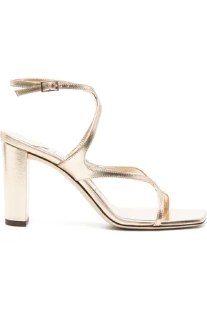 Jimmy Choo Azie 85mm sandaler med metallisk effekt