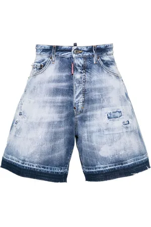 Dsquared2 Denimshorts med slitageeffekt