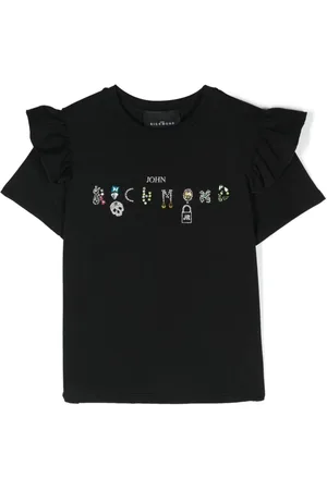 John Richmond T-shirt med krystaludsmykning