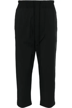 THOM KROM Cropped bukser med elastisk talje