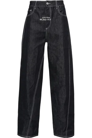 GCDS Denimjeans med rå kant og brede ben