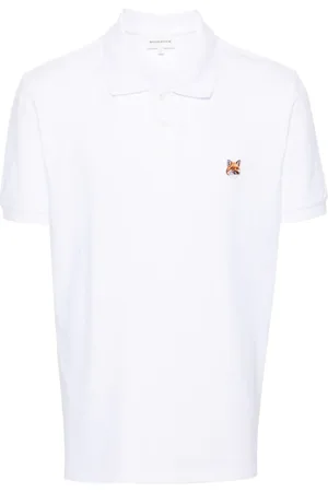 Maison Kitsuné Polo i piqué med Fox-mærke