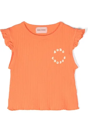 Bobo Choses T-shirt med flæser og logotryk