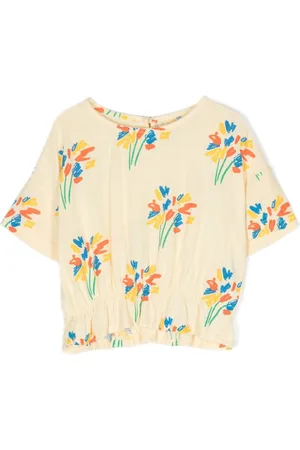 Bobo Choses T-shirt med blomsterbroderi