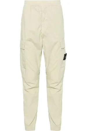 Stone Island Cargo-bukser med kompasmærke, mellemhøj talje og smalle ben