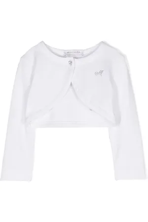 MONNALISA T-shirt med logoudsmykning og rund hals