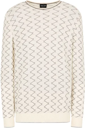 Giorgio Armani Trøje med zigzag-broderi og rund hals