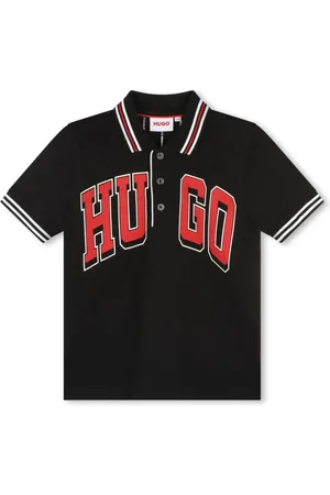 HUGO BOSS Polo i piqué med logotryk
