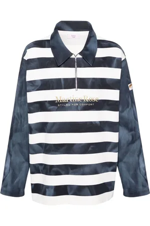 MARTINE ROSE Polo-sweatshirt med broderet logo