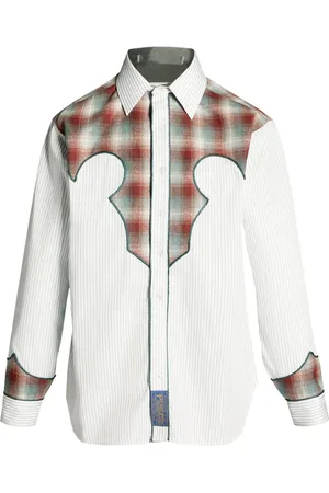Maison Margiela X Pendleton stribet skjorte med yoke-detalje