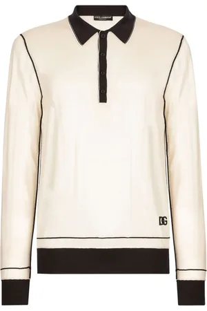 Dolce & Gabbana Polotrøje i silke med broderet logo