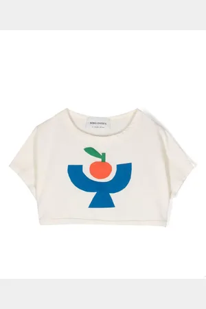 Bobo Choses Cropped Tomato Plate T-shirt