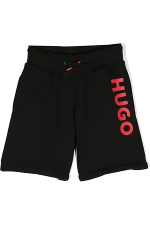 HUGO BOSS Træningsshorts med løbesnor og logotryk