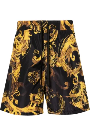 VERSACE Shorts med elastik i taljen