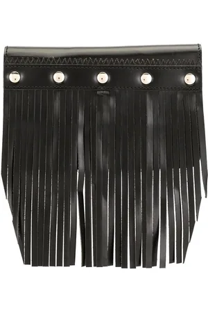 Comme des Garçons Læderstøvler med frynsedetalje