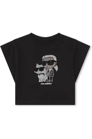 Karl Lagerfeld Udsmykket Ikonik T-shirt