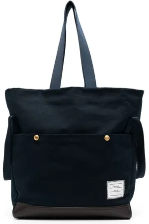 Thom Browne Tote i kanvas med logomærke