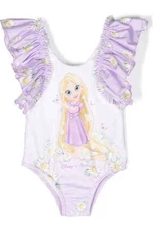 MONNALISA Disney badedragt med frynser og grafisk tryk