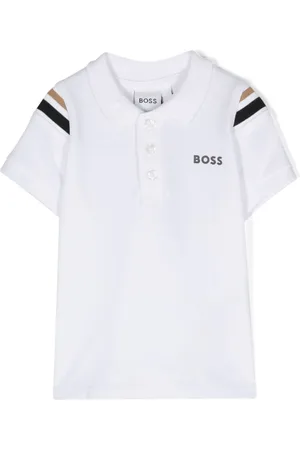HUGO BOSS Polo med stribedetalje og hævet logo