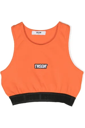Msgm Cropped top med logomærke