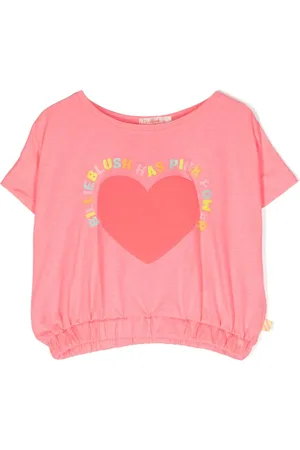 Billieblush Jersey-T-shirt med gummieret hjerte