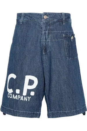 C.P. Company Denimshorts med logotryk