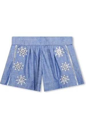 Chloé Chambray-shorts med broderi