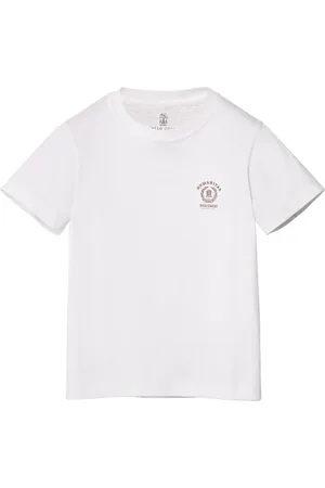 Brunello Cucinelli Solomei T-shirt i bomuld med logotryk