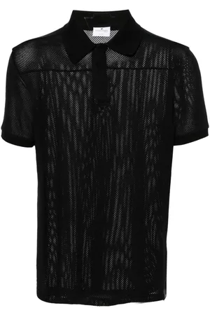 Courrèges Polo i mesh med logomærke