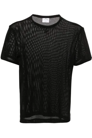 Courrèges T-shirt i mesh med rund hals