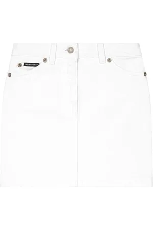 Dolce & Gabbana Denimnederdel med logoplade