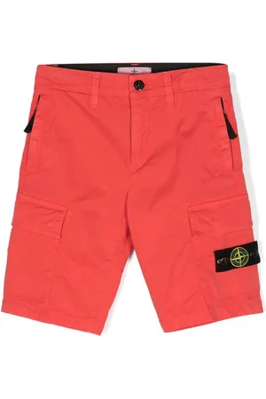 Stone Island Cargo-shorts i fleece med kompasmærke