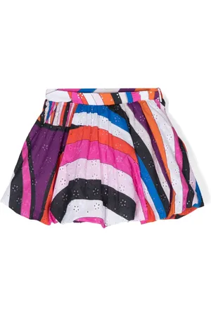 PUCCI Junior Puffball-nederdel med Marmo-tryk