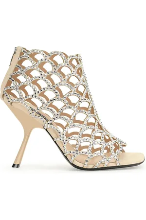 Sergio Rossi Mermaid cage-sandaler med krystaludsmykning