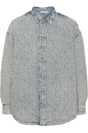 Acne Studios Skjorte i denim med monogram-jacquard