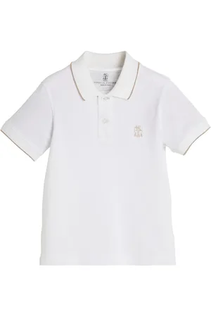 Brunello Cucinelli Heraldic polo med broderet logo