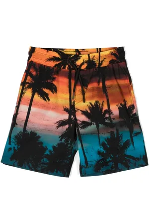 Msgm Shorts med snoretræk og solnedgang-tryk