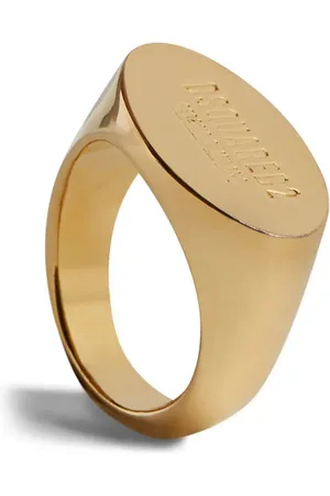 Dsquared2 Ring med brændt finish og indgraveret logo