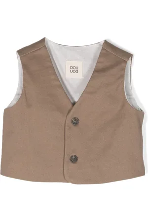 DOUUOD KIDS Twill-vævet vest med logotryk