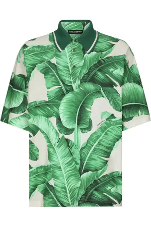 Dolce & Gabbana Oversize polo med banantræ-tryk