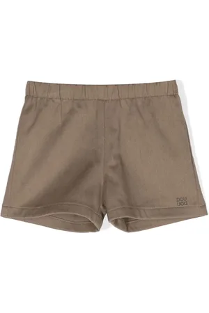 DOUUOD KIDS Shorts i silke med logotryk