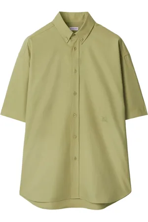 Burberry Skjorte i poplin med broderet logo