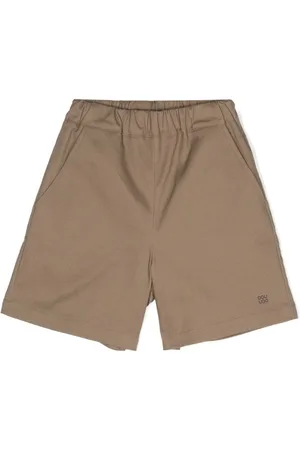 DOUUOD KIDS Shorts i silke med logotryk