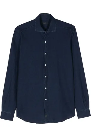 FAY Langærmet chambray-skjorte