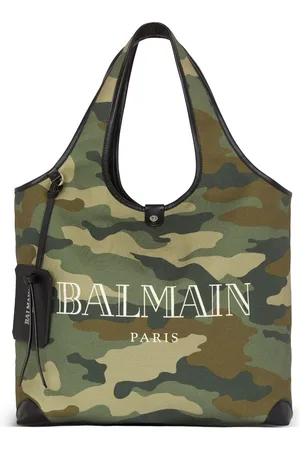 Balmain B-Army tote med kamuflagetryk