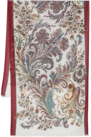 Etro Tørklæde i paisley-jacquard med frynser